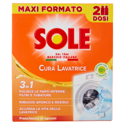 WASHING MACHINE CLEANER SOLE LEMON, 2X250 G