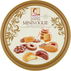 ASSORTED BISCUITS MINIVOGLIE MATILDE VICENZI, TIN BOX 500 G