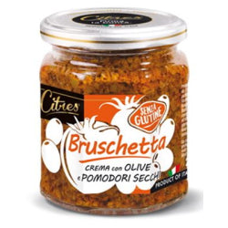 SPICY OLIVE AND SUN-DRIED TOMATO PASTE-SAUCE CITRES BRUSCHETTA, GLASS 200 G