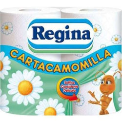 TOILET PAPER REGINA WITH CHAMOMILE SCENT 3-PLY, 4 ROLLS