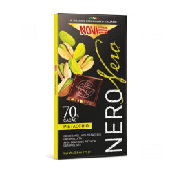 NOVI NERO DARK CHOCOLATE 70% COCOA WITH PISTACHIOS 75 G