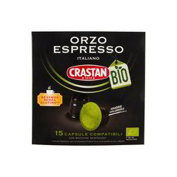 ORGANIC COFFEE ALTERNATIVE ORZO CRASTAN NESPRESSO CAPSULES 15 PCS