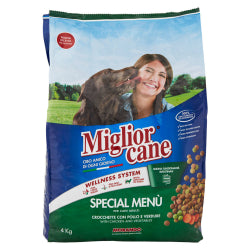 DRY DOG FOOD MIGLIOR CANE SPECIAL MENU, CHICKEN AND VEGETABLES 4 KG