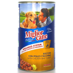 ХРАНА ЗА КУЧЕТА С ПИЛЕ И ПУЙКА MIGLIOR CANE 1250 Г