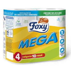 ТОАЛЕТНА ХАРТИЯ FOXY MEGA, 2-ПЛ 4 БР