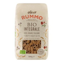 ORGANIC WHOLE WHEAT PASTA RUMMO TUBETTI RIGATI No. 72, 500 G