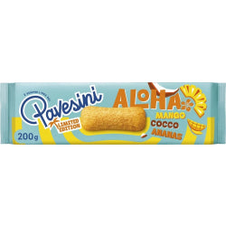 PAVESINI ALOHA BISCUITS WITH MANGO, COCONUT AND PINEAPPLE 200 G