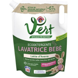 ТЕЧЕН ПРЕПАРАТ CHANTECLAIR VERT BEBE 1.2 Л ОВЕСЕНО МЛЯКО, 30 ПРАНЕТА, ПЪЛНИТЕЛ