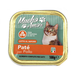 ПАСТЕТ ЗА КОТКИ MUCHO AMOR POLLO, ПИЛЕ 100 Г