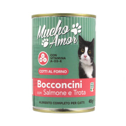 MUCHO AMOR CAT FOOD WITH SALMON, CAN 405 G