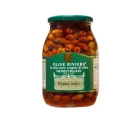 PICCARDO E SAYORE TAGGIASCA RIVIERA OLIVES IN OLIVE OIL, PITTED, 900G JAR