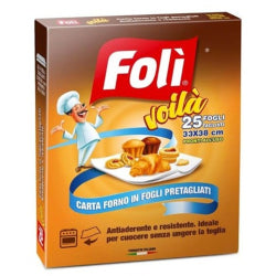 ХАРТИЯ ЗА ПЕЧЕНЕ /НА ЛИСТОВЕ/ FOLI ROLL FORNO IN FOGLI 33X38 CM, 25 БР