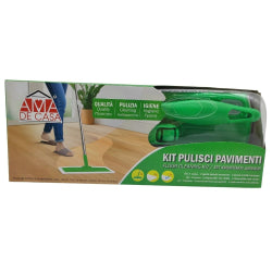 AMA DE CASA FLOOR CLEANING SET WITH BRUSH + 4 CLOTHS