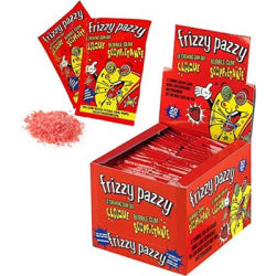 FRIZZY PAZZY POPPING GUM STRAWBERRY/DISPLAY