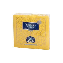 NAPKINS ZEN FAMILIARE, YELLOW 1-PLY, 33x33 CM, 50 PCS
