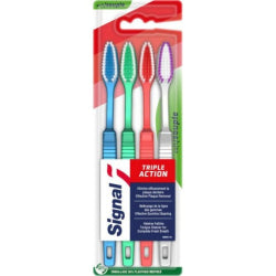 TOOTHBRUSH SIGNAL TRIPLE ACTION SOFT 4 PCS