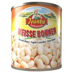 WHITE BEANS IVANKA, CANNED 800 G