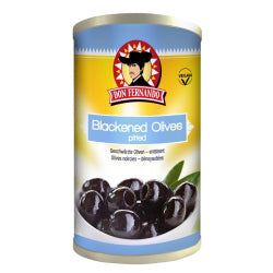 DON FERNANDO PITTED BLACK OLIVES, CAN 350 G