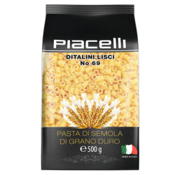 PASTA PIACELLI DITALINI LISCI NO. 69, 500 G