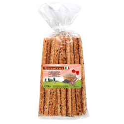 GRISSINI STIRATINI WITH SESAME, POPPY AND LINSEED, 230 G