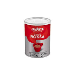 LAVAZZA QUALITA ROSSA GROUND COFFEE, 250 G METAL TIN