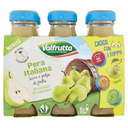 FRUIT DRINK VALFRUTTA PEAR 6x125 ML, GLASS