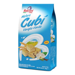 MINI WAFFLES BALCONI CUBI WITH VANILLA 250 G