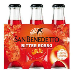 SAN BENEDETTO BITTER RED ORANGE SPARKLING DRINK, GLASS 6 x 100 ML