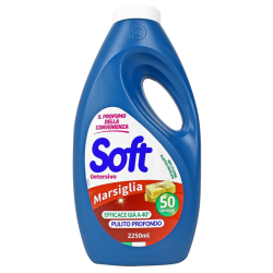 LIQUID DETERGENT SOFT MARSEILLE SOAP 45 WASHES, 2.25 L