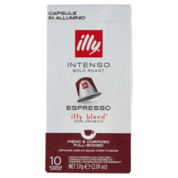 КАФЕ КАПСУЛИ ILLY ESPRESSO INTENSO 10 БР