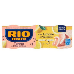 RIO MARE TUNA IN OLIVE OIL WITH LEMON AND BLACK PEPPER 3x65 G