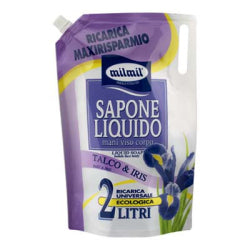 MILMIL LIQUID SOAP TALC AND IRIS REFILL, 2 L