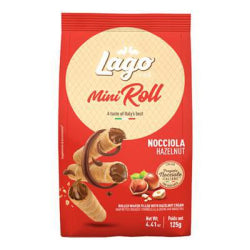 MINI ROLLS LAGO MINI ROLL WITH HAZELNUT CREAM 125 G