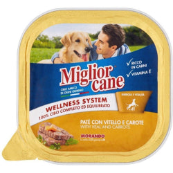 MIGLIOR CANE PATE WITH VEAL AND CARROTS FOR DOGS 300 G