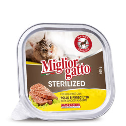 CAT FOOD WITH CHICKEN AND HAM MIGLIOR GATTO 100 G