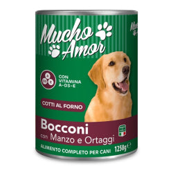 MUCHO AMOR DOG FOOD WITH BEEF, CAN 1.25 KG