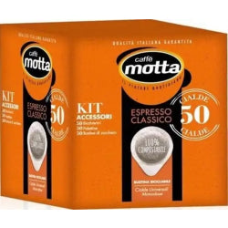 К-КТ КАФЕ ДОЗИ MOTTA ESPRESSO BAR 50 БР+ЧАШКИ, БЪРКАЛКИ И ЗАХАР