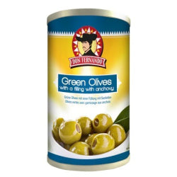 DON FERNANDO GREEN OLIVES WITH ANCHOVY PASTE, CAN 350 G