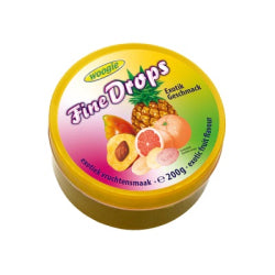 WOOGIE EXOTIC FRUIT CANDIES, METAL TIN 200 G