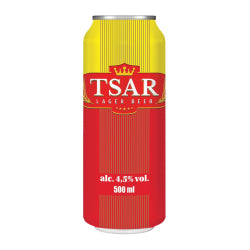 BEER TSAR LAGER 500 ML CAN, 4.5%